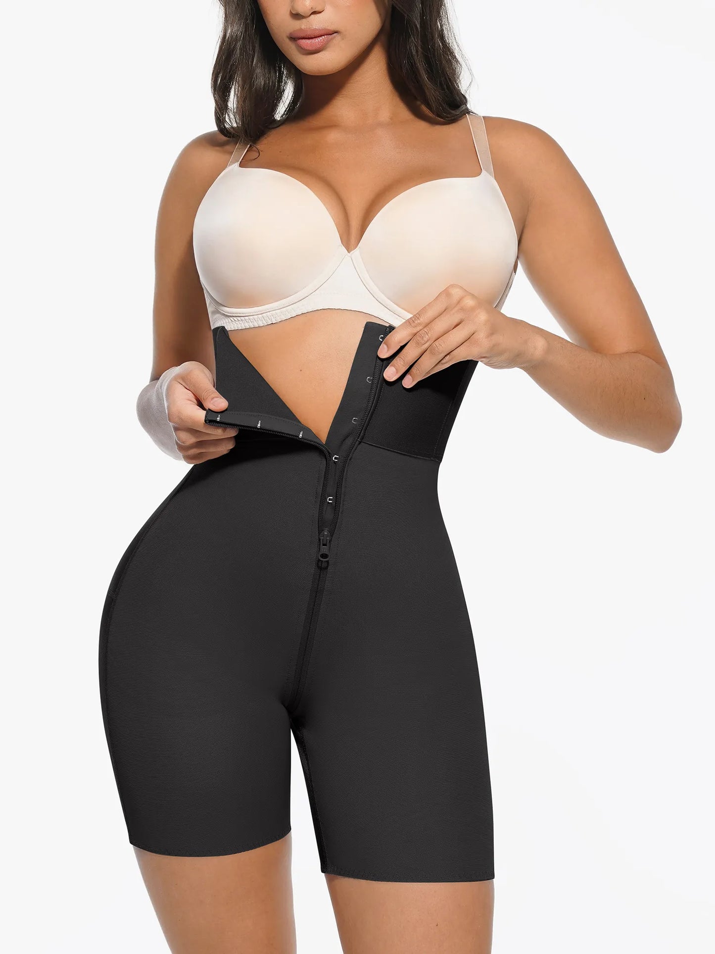 Feelingirl Wide Waistband Tummy Control Butt Lifting Shaping Shorts