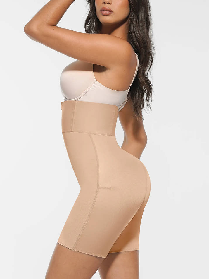 Feelingirl Wide Waistband Tummy Control Butt Lifting Shaping Shorts