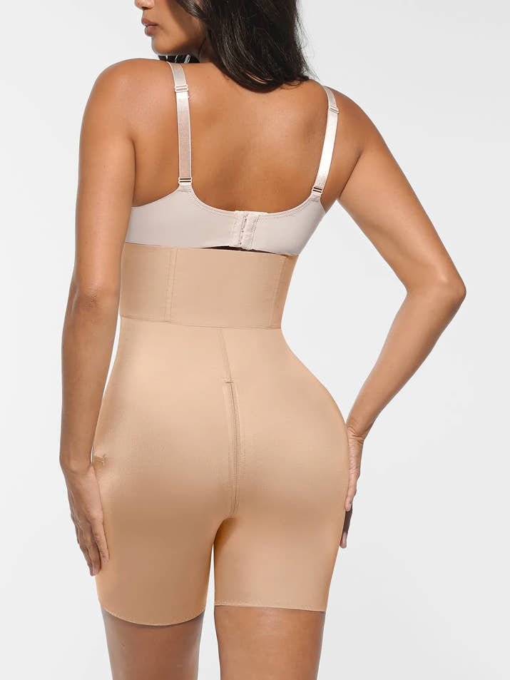 Feelingirl Wide Waistband Tummy Control Butt Lifting Shaping Shorts