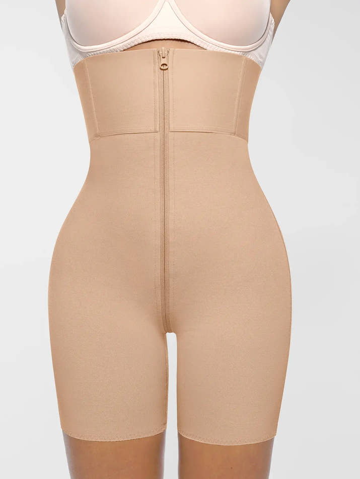 Feelingirl Wide Waistband Tummy Control Butt Lifting Shaping Shorts