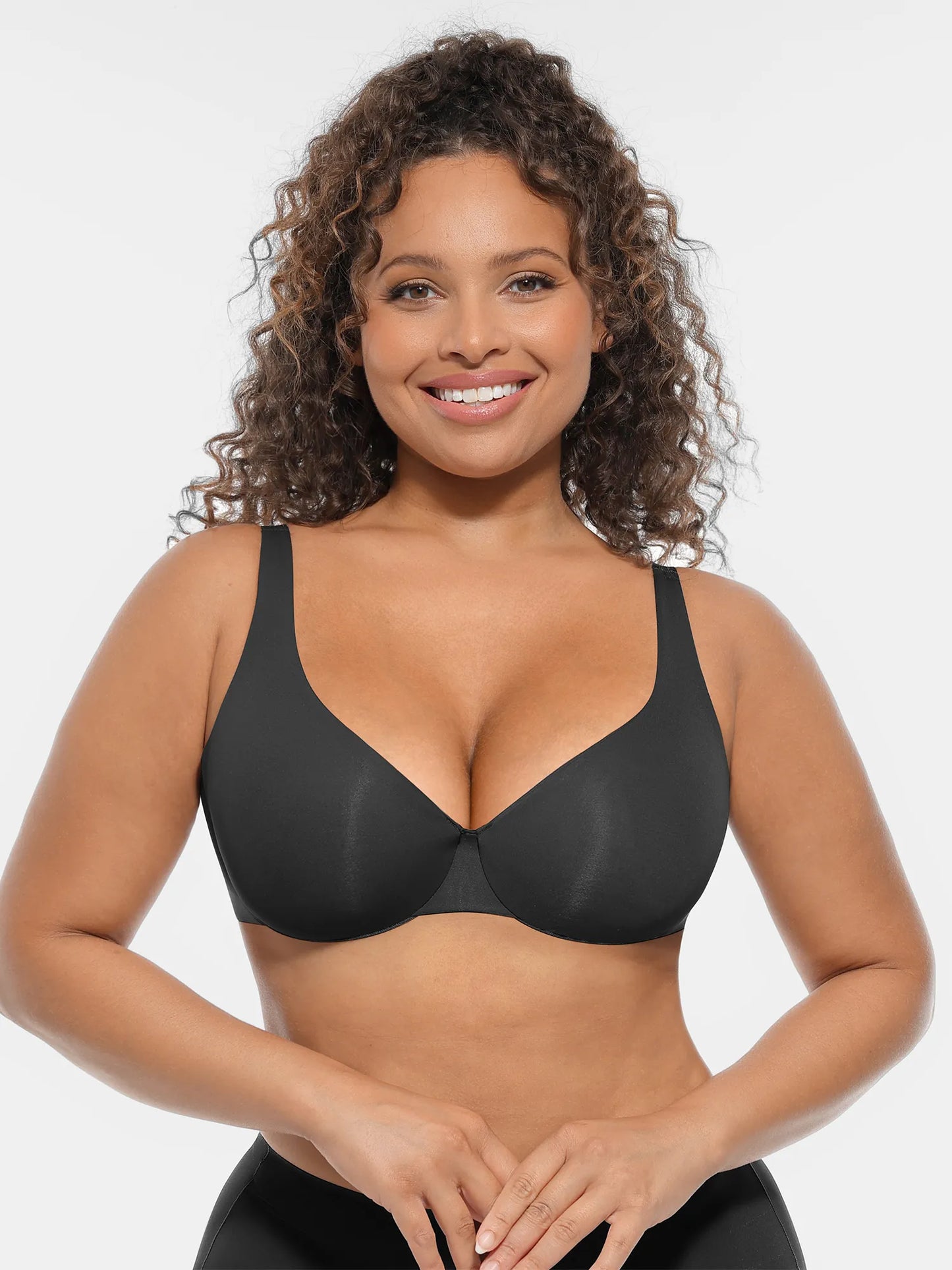 Feelingirl Underwire Adjustable Deep V-neck Bra