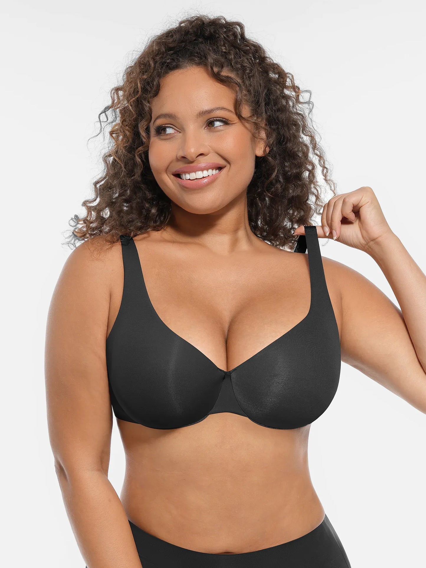 Feelingirl Underwire Adjustable Deep V-neck Bra