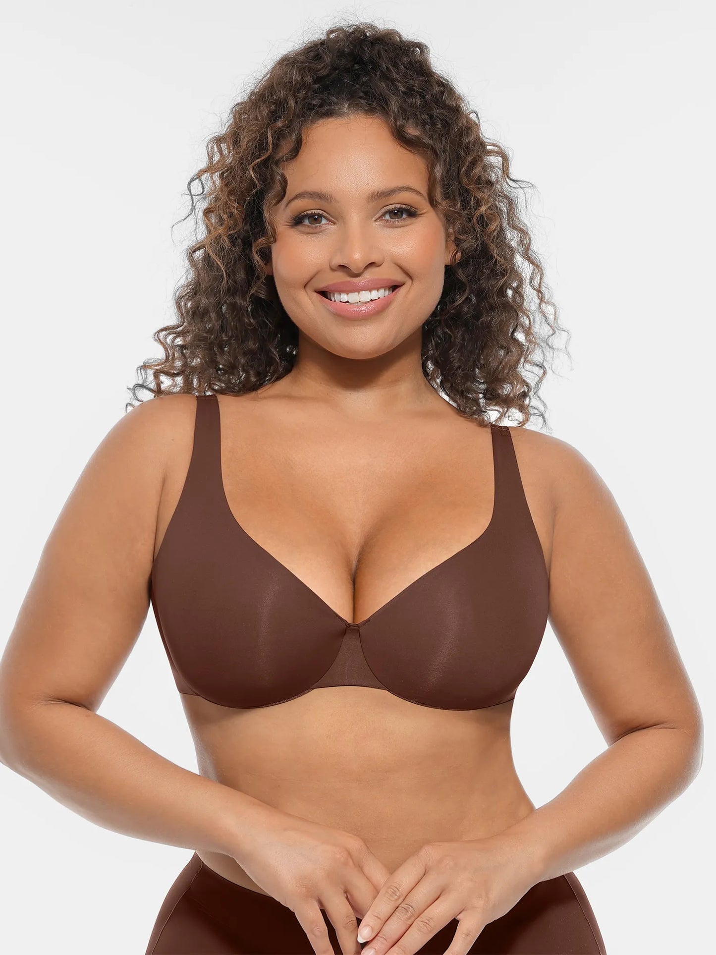 Feelingirl Underwire Adjustable Deep V-neck Bra