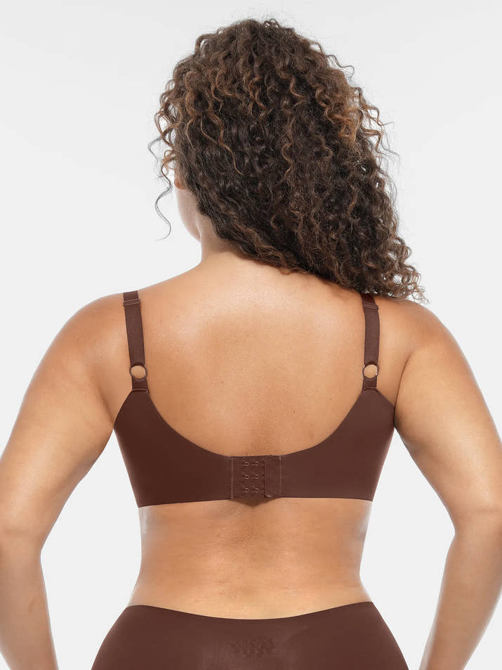 Feelingirl Underwire Adjustable Deep V-neck Bra