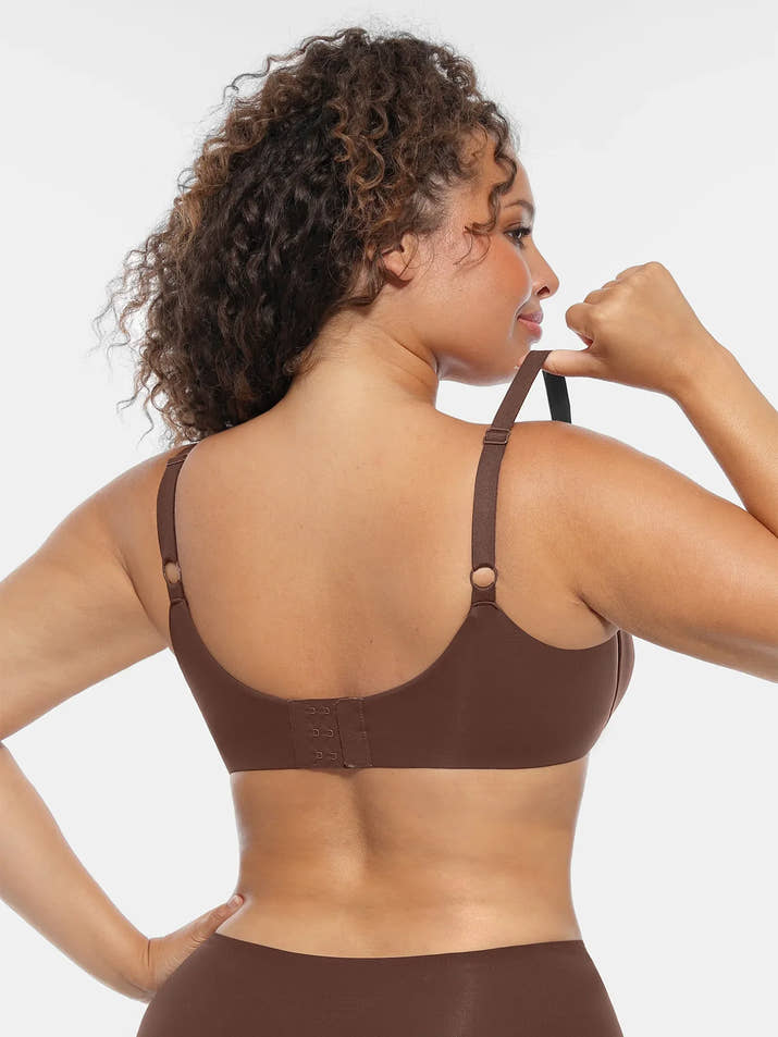 Feelingirl Underwire Adjustable Deep V-neck Bra