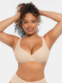 Feelingirl Underwire Adjustable Deep V-neck Bra