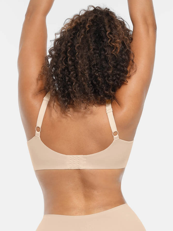 Feelingirl Underwire Adjustable Deep V-neck Bra