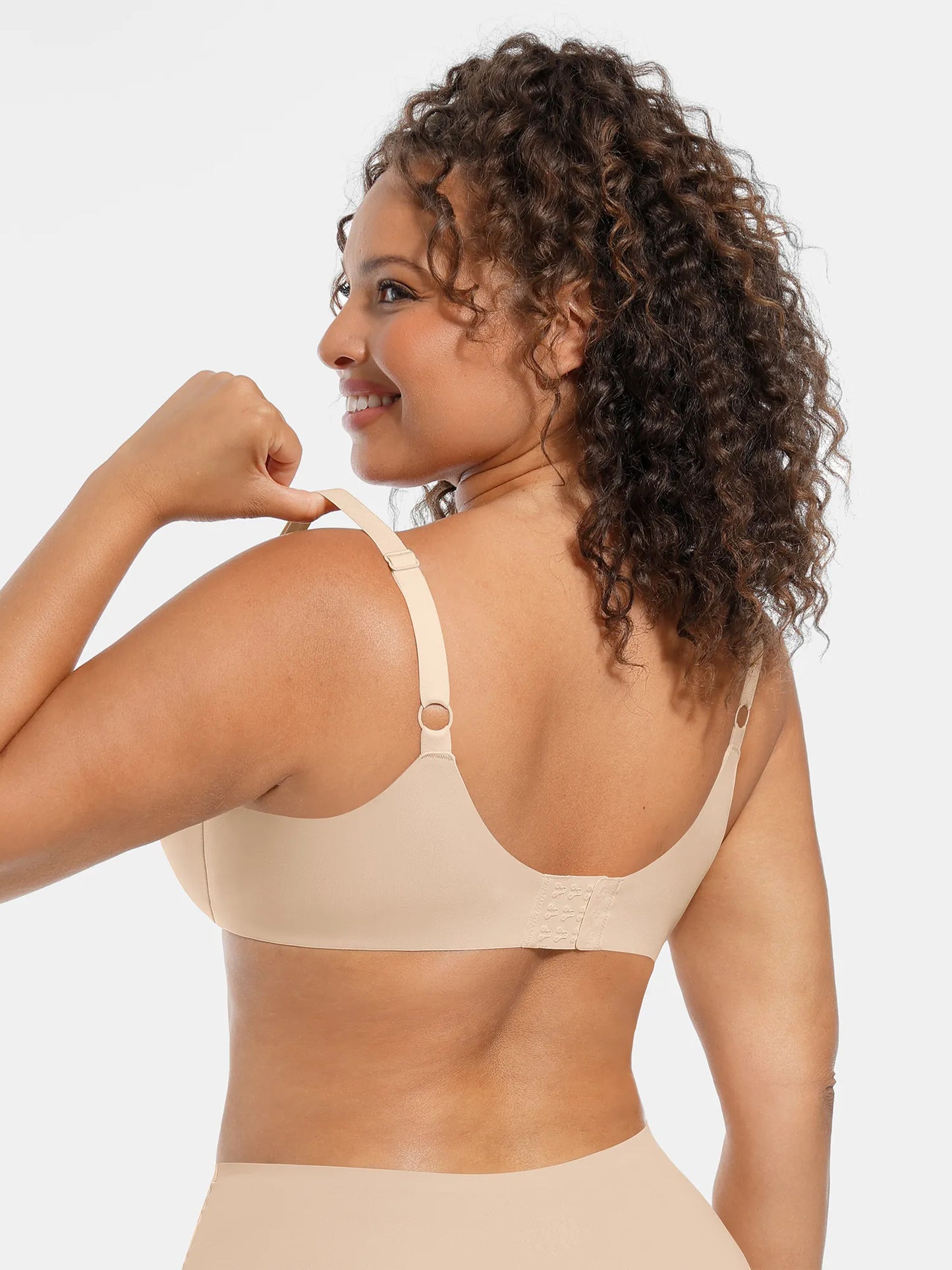 Feelingirl Underwire Adjustable Deep V-neck Bra