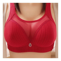 Seamless Wireless Women Bra Sexy See Through Chest Pad Wide Shoulder Strap Push Up Lady Bra Sexy Ladies Sports Bra Nursing Bras