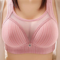 Seamless Wireless Women Bra Sexy See Through Chest Pad Wide Shoulder Strap Push Up Lady Bra Sexy Ladies Sports Bra Nursing Bras