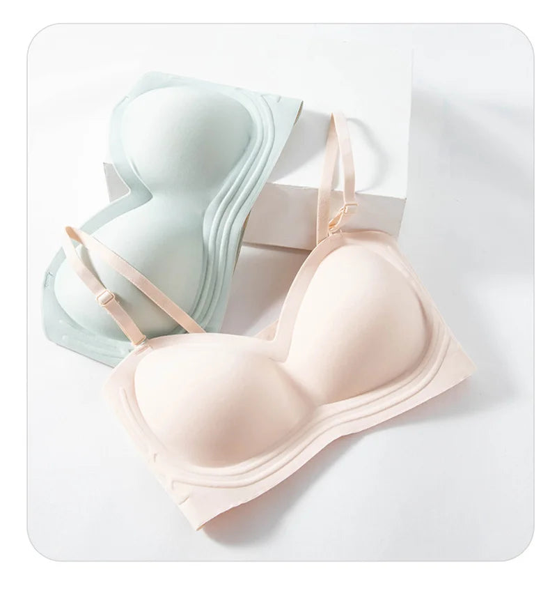 Push Up Bra For Women Sexy Bralette Wireless Soft Seamless Brassiere Comfortable Gathered Female Externally Expanded Lingerie