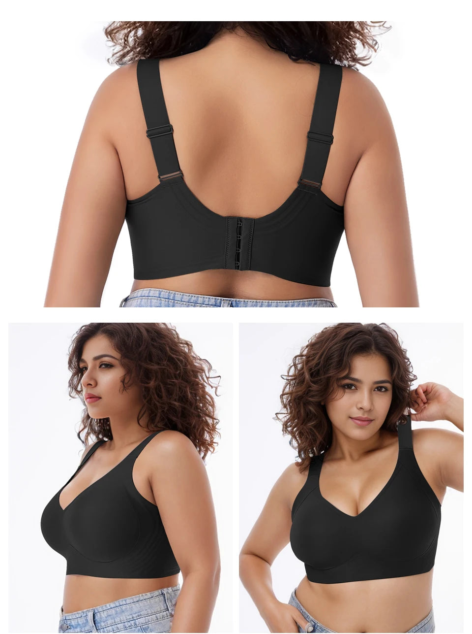 Wireless Bras for Women Seamless Full Coverage Bra No Underwire Soft Push Up Everyday Bralette
