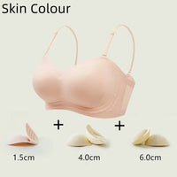 Push Up Bra For Women Sexy Bralette Wireless Soft Seamless Brassiere Comfortable Gathered Female Externally Expanded Lingerie