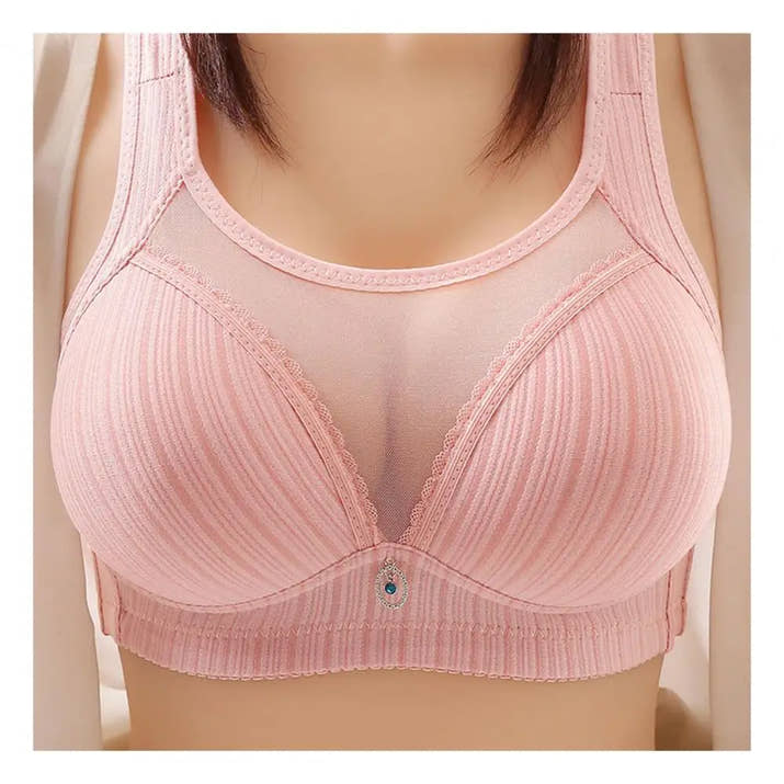 Seamless Wireless Women Bra Sexy See Through Chest Pad Wide Shoulder Strap Push Up Lady Bra Sexy Ladies Sports Bra Nursing Bras