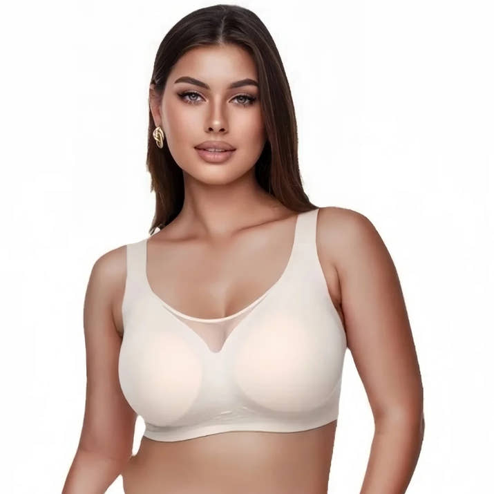 Women Plus Size Push up Bra Wireless Supportive Comfort Shaping Bra No Wire Lift Bras for Large Breasted Full Coverage Bralettes