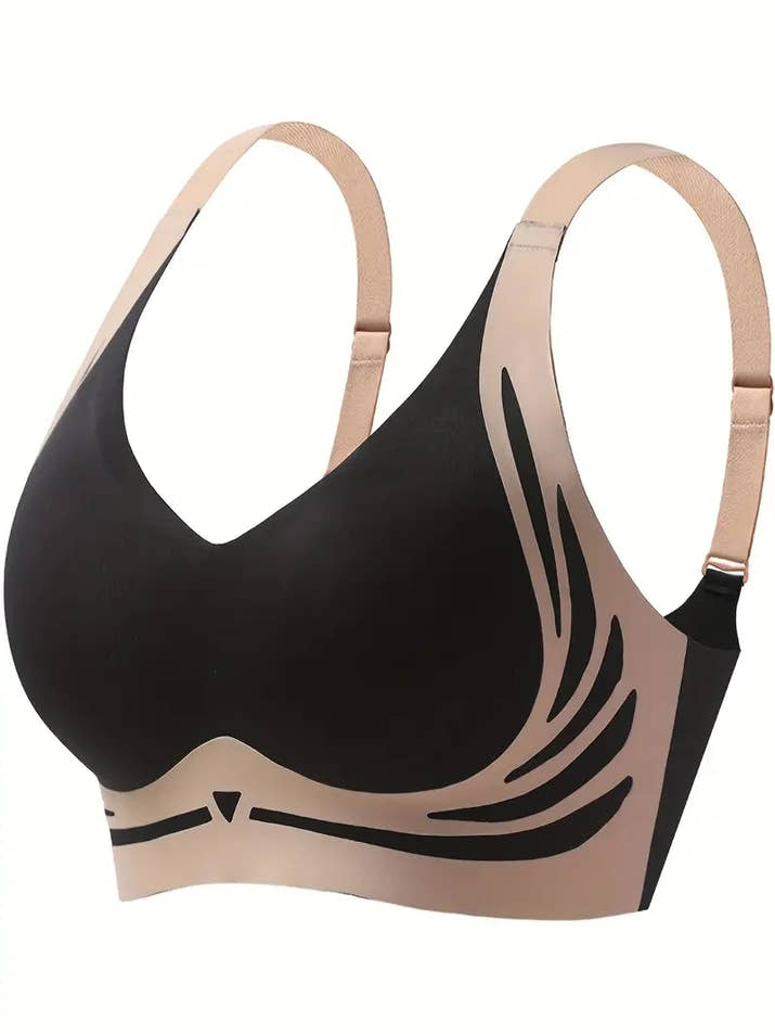 Women's Gather Wireless Bra Push-up Women Gathered Up Soft Support Adjustable Underwear Anti-sagging Seamless Lift-up Bra M-2XL