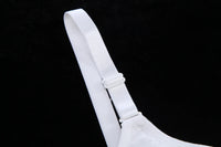 V-Neck Lace Thong Bodysuit Hollow Women Sexy Suspender Top Tummy Control Crotchless Body Shaper Shapewear Removable Chest Pad