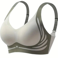 Women's Gather Wireless Bra Push-up Women Gathered Up Soft Support Adjustable Underwear Anti-sagging Seamless Lift-up Bra M-2XL