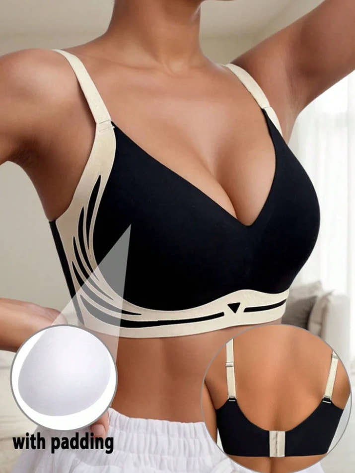 Women's Gather Wireless Bra Push-up Women Gathered Up Soft Support Adjustable Underwear Anti-sagging Seamless Lift-up Bra M-2XL
