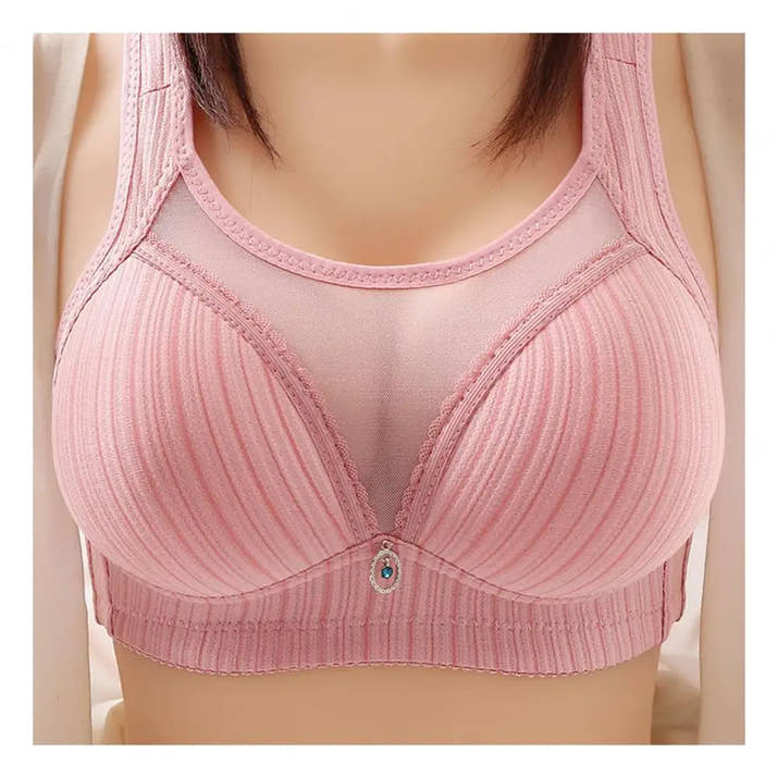 Seamless Wireless Women Bra Sexy See Through Chest Pad Wide Shoulder Strap Push Up Lady Bra Sexy Ladies Sports Bra Nursing Bras