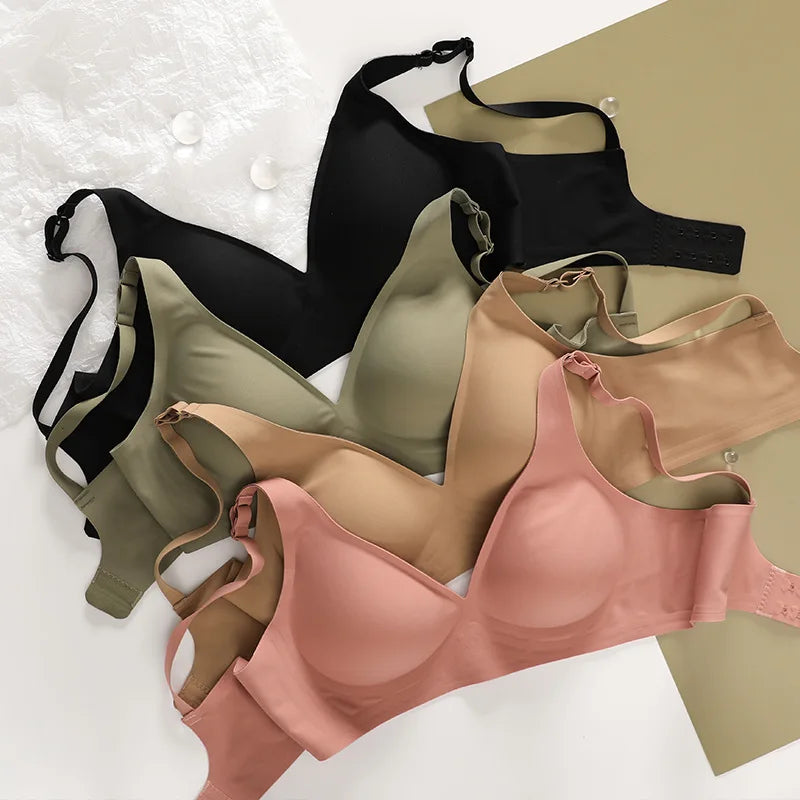 Sexy Seamless Bra Wire Free Brassiere Adjustable Wireless Bras Women Underwear Female Push Up Padded Bralette Lingerie Intimates