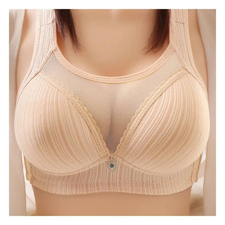 Seamless Wireless Women Bra Sexy See Through Chest Pad Wide Shoulder Strap Push Up Lady Bra Sexy Ladies Sports Bra Nursing Bras