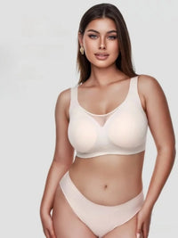 Women Plus Size Push up Bra Wireless Supportive Comfort Shaping Bra No Wire Lift Bras for Large Breasted Full Coverage Bralettes
