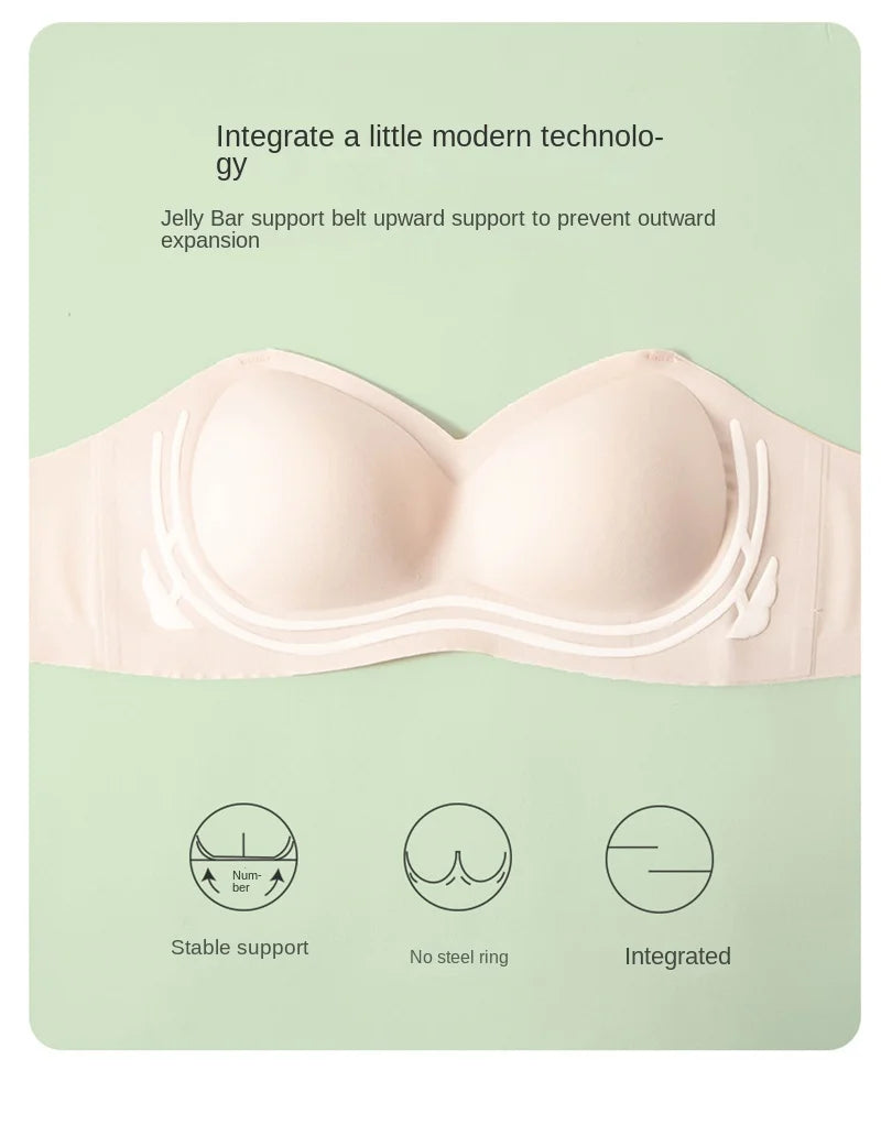 Push Up Bra For Women Sexy Bralette Wireless Soft Seamless Brassiere Comfortable Gathered Female Externally Expanded Lingerie