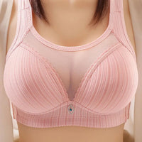 Seamless Wireless Women Bra Sexy See Through Chest Pad Wide Shoulder Strap Push Up Lady Bra Sexy Ladies Sports Bra Nursing Bras
