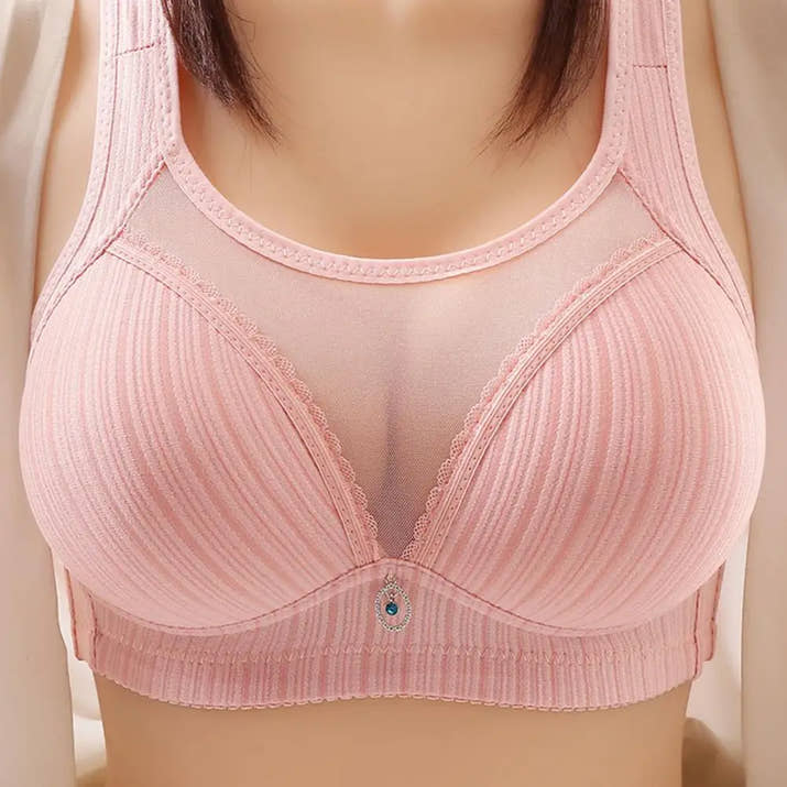 Seamless Wireless Women Bra Sexy See Through Chest Pad Wide Shoulder Strap Push Up Lady Bra Sexy Ladies Sports Bra Nursing Bras
