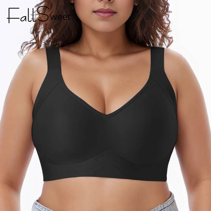 Wireless Bras for Women Seamless Full Coverage Bra No Underwire Soft Push Up Everyday Bralette