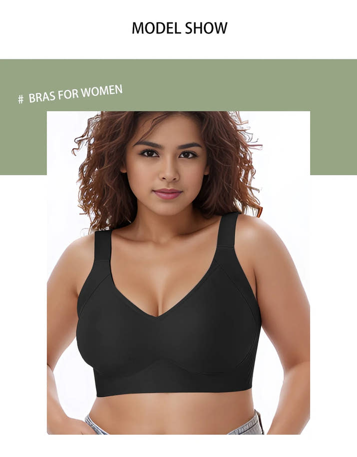 Wireless Bras for Women Seamless Full Coverage Bra No Underwire Soft Push Up Everyday Bralette