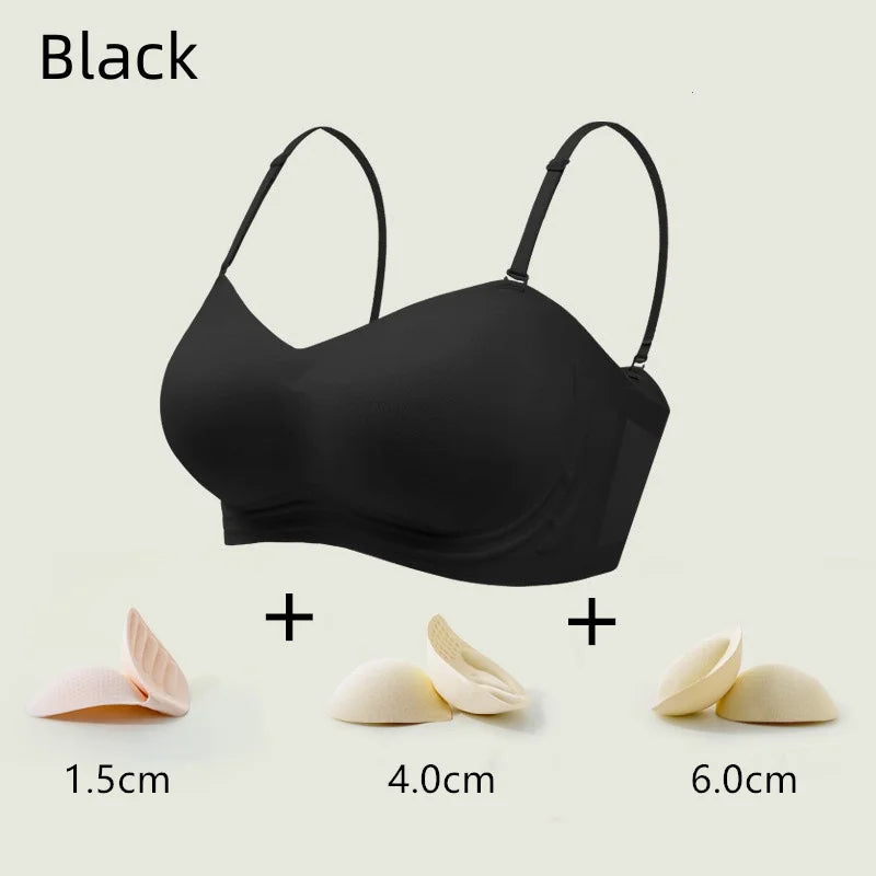 Push Up Bra For Women Sexy Bralette Wireless Soft Seamless Brassiere Comfortable Gathered Female Externally Expanded Lingerie